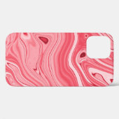 Farbenfrohe Marmorgemälde, roter Marmorpinsel Case-Mate iPhone Hülle (Rückseite (Horizontal))