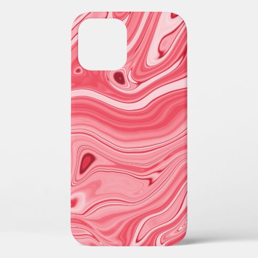 Farbenfrohe Marmorgemälde, roter Marmorpinsel Case-Mate iPhone Hülle (Rückseite)