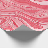 Farbenfrohe Marmorgemälde, roter Marmorpinsel Geschenkpapier (Ecke)