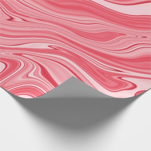 Farbenfrohe Marmorgemälde, roter Marmorpinsel Geschenkpapier (Ecke)