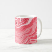 Farbenfrohe Marmorgemälde, roter Marmorpinsel Kaffeetasse (VorderseiteRechts)