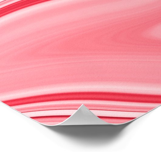 Farbenfrohe Marmorgemälde, roter Marmorpinsel Poster (Ecke)