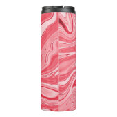 Farbenfrohe Marmorgemälde, roter Marmorpinsel Thermosbecher (Rückseite)