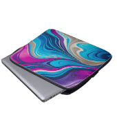 Farbenfrohe, marmorierte, Laptop-Box Laptopschutzhülle (Vorne Knopf)