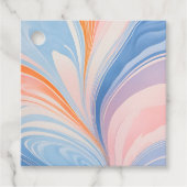 Farbenfrohe, marmorierte Zeitungstipps Geschenkanhänger (Vorderseite)