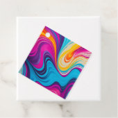 Farbenfrohe, marmorierte Zeitungstipps Geschenkanhänger (Beispiel)