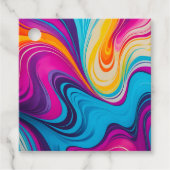 Farbenfrohe, marmorierte Zeitungstipps Geschenkanhänger (Vorderseite)