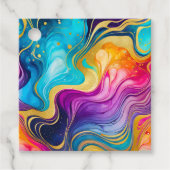 Farbenfrohe Marmorklänge Geschenkanhänger (Vorderseite)