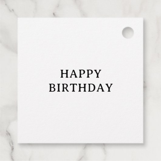 Farbenfrohe Marmorklänge Geschenkanhänger (Rückseite)