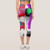 Farbenfrohe Marmorkunstexplosion Capri Leggings (Rückseite)