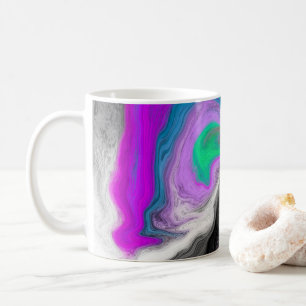Farbenfrohe Marmorkunstexplosion Kaffeetasse
