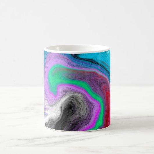 Farbenfrohe Marmorkunstexplosion Kaffeetasse (Mittel)