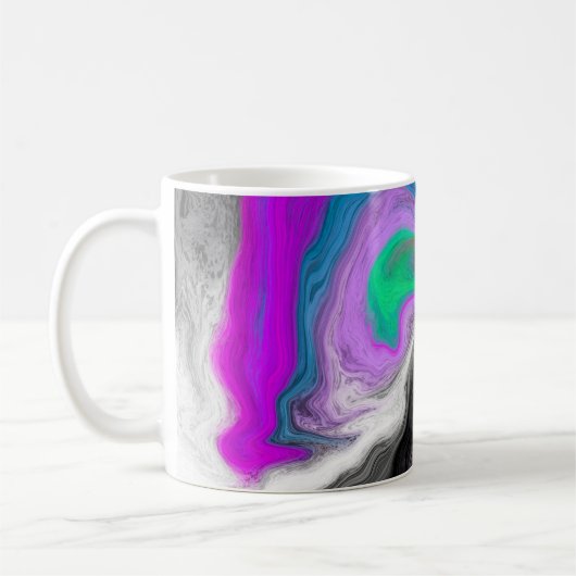 Farbenfrohe Marmorkunstexplosion Kaffeetasse (Links)