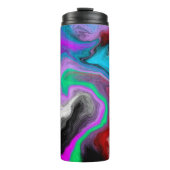 Farbenfrohe Marmorkunstexplosion Thermosbecher (Vorderseite)