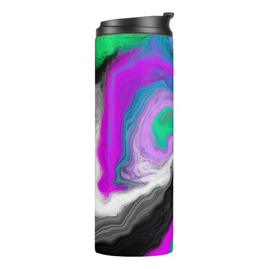 Farbenfrohe Marmorkunstexplosion Thermosbecher (Nach links gedreht)