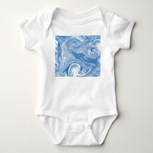 Farbenfrohe Marmorkunstmuster. Baby Strampler (Vorderseite)