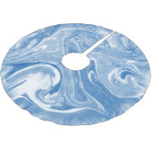 Farbenfrohe Marmorkunstmuster. Polyester Weihnachtsbaumdecke (Schrägansicht)