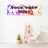 Farbenfrohe Marmorplatte Abstrakt Personalisiert Banner (Insitu)