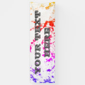 Farbenfrohe Marmorplatte Abstrakt Personalisiert Banner (Vertikal)