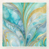 Farbenfrohe Marmorplatte Gran Café Untersetzer (Vorderseite)