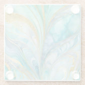 Farbenfrohe Marmorplatte Gran Café Untersetzer (Rückseite)