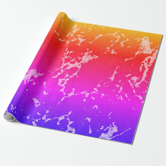 Farbenfrohe Marmorsteintextur Geschenkpapier (Ungerollt)