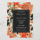 Farbenfrohe MarmorWedding retten das Datum Save The Date (Vorne/Hinten)