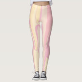Farbenfrohe Marmorwellenmuster | Abstrakt rosa Leggings (Vorderseite)