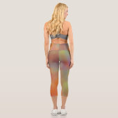 Farbenfrohe Marmorwolken Capri Leggings (Rückseite)