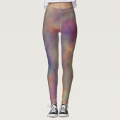 Farbenfrohe Marmorwolken Leggings (Vorderseite)