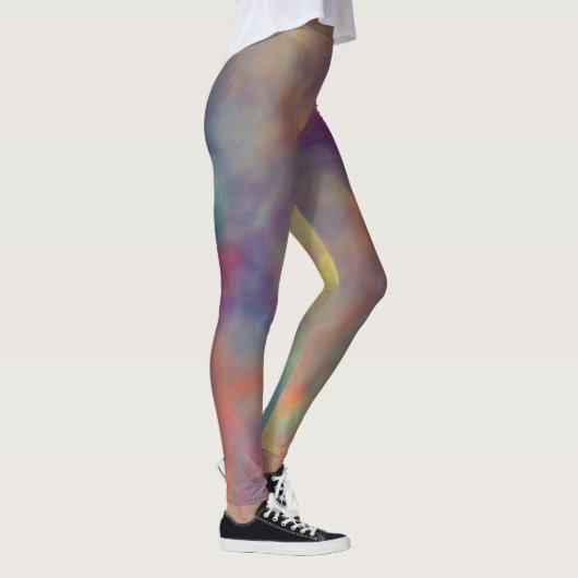 Farbenfrohe Marmorwolken Leggings (Rechts)