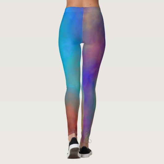 Farbenfrohe Marmorwolken Leggings (Rückseite)