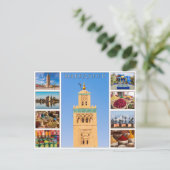 Farbenfrohe marokkanische Architektur Postkarte (Stehend Vorderseite)