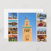 Farbenfrohe marokkanische Architektur Postkarte (Vorne/Hinten)