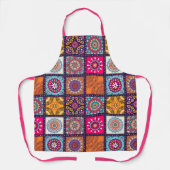 Farbenfrohe marokkanische inspirierte Muster künst Schürze (Vorderseite)