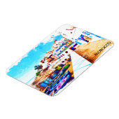 Farbenfrohe Marokko Reisen Wasserfarbe Magnet (Linke Seite)