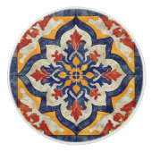 Farbenfrohe Marracash Tile Design Keramikknauf (Vorderseite)