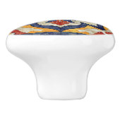 Farbenfrohe Marracash Tile Design Keramikknauf (Seitenansicht)