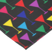 Farbenfrohe Martini-Cocktail-Muster Tischdecke (Schrägansicht)