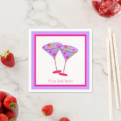 Farbenfrohe Martini Glasses Custom Paper Napkins Serviette (Beispiel)