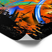 Farbenfrohe, maßgeschneiderte Paint Strat Electric Poster (Ecke)