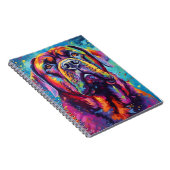 Farbenfrohe Mastiff Notizblock (Rechte Seite)