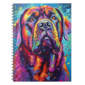 Farbenfrohe Mastiff Notizblock (Vorderseite)
