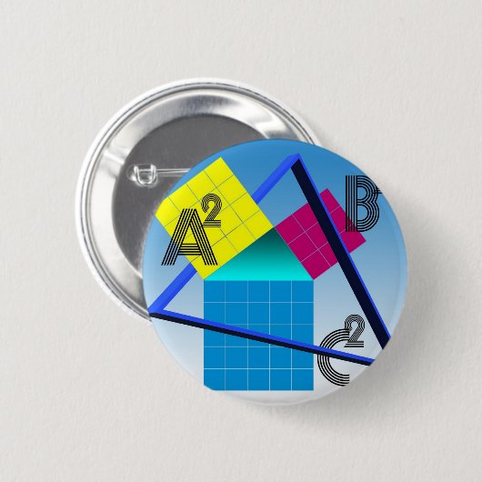 Farbenfrohe Mathematik Button (Vorne & Hinten)