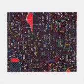 Farbenfrohe Mathematik Design für Mathematiker Fleecedecke (Vorderseite (Horizontal))