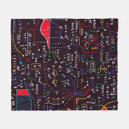Farbenfrohe Mathematik Design für Mathematiker Fleecedecke (Vorderseite (Horizontal))
