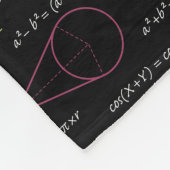 Farbenfrohe Mathematikgleichungen mathematische Fo Fleecedecke (Ecke)
