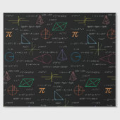 Farbenfrohe Mathematikgleichungen mathematische Fo Geschenkpapier (Flach)