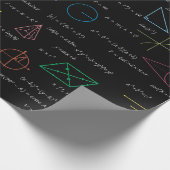 Farbenfrohe Mathematikgleichungen mathematische Fo Geschenkpapier (Ecke)