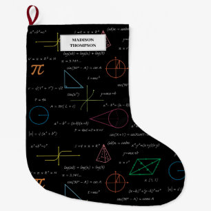 Farbenfrohe Mathematikgleichungen mathematische Fo Großer Weihnachtsstrumpf